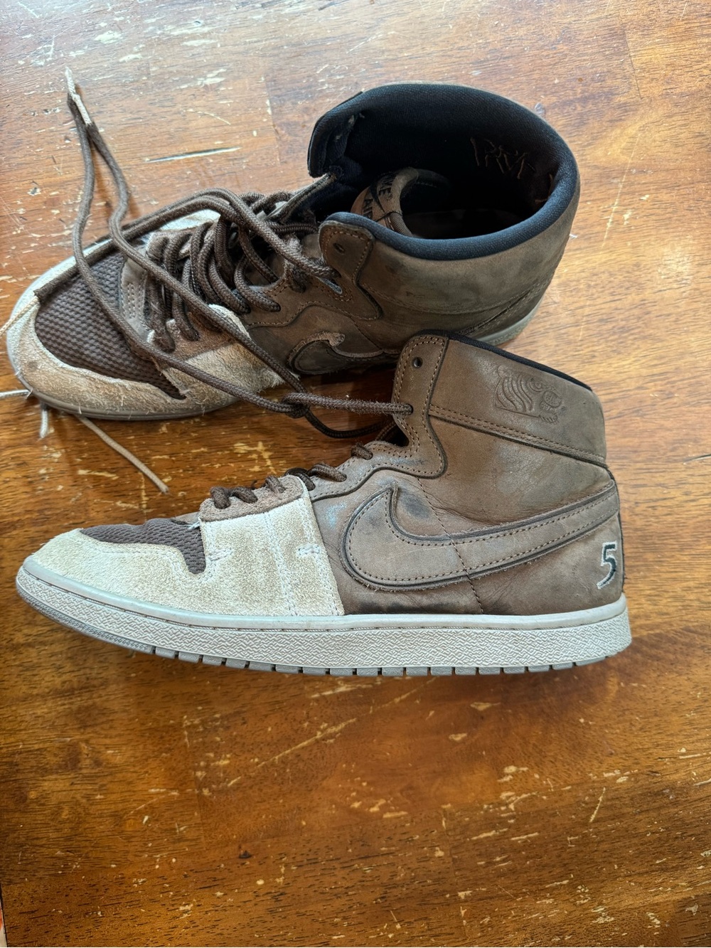 Nike Jordan Men’s Brown and Tan High-Top Sneakers
